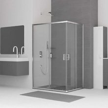 Душевой уголок RGW CL-44 80 х 100 см, дверь раздвижная, стекло прозрачное, профиль хром, 32094480-11