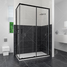 Душевой уголок RGW CL-44 В 32094492-14 90 х 120 см, дверь раздвижная, стекло прозрачное, черный