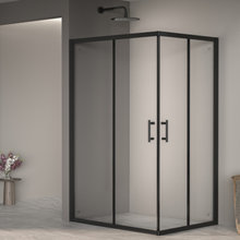 Душевой уголок RGW Passage PA-146-B, 90 х 120 см, стекло прозрачное, профиль черный матовый, 020814692-14