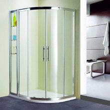 Душевой уголок RGW HO-62, 03066292-11, 90 х 120 x 195 см, асимметричный, дверь раздвижная, стекло прозрачное, хром