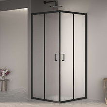 Душевой уголок RGW PA-030B Passage 350803000-24, 100 х 100 см, стекло матовое, профиль черный