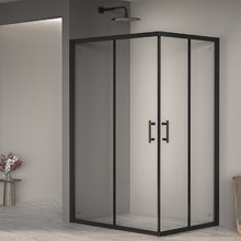 Душевой уголок RGW PA-146-B, 80 х 100 см, стекло прозрачное, черный, 020814680-14