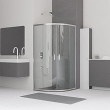 Душевой уголок RGW CL-54, 100 х 100 см, четверть круга, стекло прозрачное, профиль хром, 32095400-11