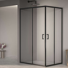 Душевой уголок RGW Passage PA-040-B 350804090-14, 90 х 100 см, стекло прозрачное, профиль черный