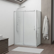 Душевой уголок RGW TO-44-1 (TO-14 + Z-060-2), 180 x 100 см, дверь раздвижная, стекло прозрачное, профиль хром, 020744180-11