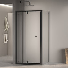 Душевой уголок RGW PA-32 NEW (PA-02B + Z-050-1B), 80 х 80 см, стекло прозрачное, профиль черный, 41083288-014