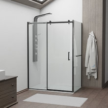 Душевой уголок RGW Tornado TO-44-1B (TO-14B + Z-060-2B) 020744158-14, 150 x 80 см, стекло прозрачное, профиль черный