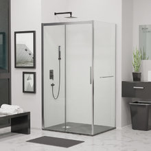 Душевой уголок RGW Leipzig LE-41-1 (LE-12 + Z-060-2) 341241160-011, 160 х 100 см, стекло прозрачное, профиль хром