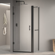 Душевой уголок RGW Passage PA-36-1B (PA-06B+Z-060-2B+держ) 410836189-014, 80 х 90 см, стекло прозрачное, профиль черный