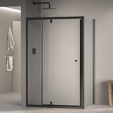 Душевой уголок RGW Passage PA-44B (PA-02B NEW + Z-050-1B) 41084478-014, 70 х 80 см, стекло прозрачное, профиль черный