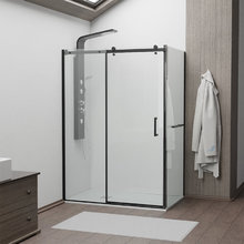 Душевой уголок RGW TO-44-1B (TO-14B + Z-060-2B), 150 x 90 см, дверь раздвижная, стекло прозрачное, черный, 020744159-14