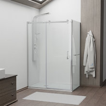 Душевой уголок RGW TO-44-1 (TO-14 + Z-060-2), 130 x 80 см, дверь раздвижная, стекло прозрачное, хром, 020744138-11