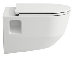 Подвесной унитаз Laufen Pro New Rimless 8.2096.4.000.000.1PRO с ультратонкой крышкой-сиденьем SoftClose, безободковый
