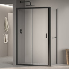 Душевой уголок RGW PA-74-1B (PA-14B + Z-060-2B), 100 х 100 см, стекло прозрачное, профиль черный, 4108741100-14