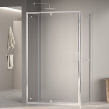 Душевой уголок RGW PA-078-1 (RGW PA-008 + Z-060-2), 100 х 100 см, с полотенцедержателем, стекло прозрачное, профиль хром, 3508078100-11