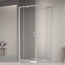 Душевой уголок RGW PA-038, 90 х 90 см, стекло прозрачное, профиль хром, 350803899-11