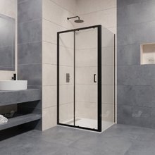 Душевой уголок RGW PA-74B 410874128-14, 120 х 80 см, прямоугольный, профиль черный, стекло прозрачное