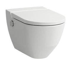 Подвесной унитаз-биде Laufen Cleanet Navia 8.2060.1.400.000.1 безободковый, крышка микролифт