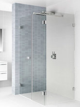 Душевой уголок Riho SZ Scandic NXT X204, 87x87x200 см, цвет профиля черный, стекло прозрачное, левый/правый