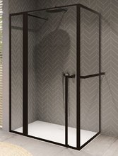 Душевой уголок Riho Lucid GD203 G005017121 110 x 90 x 200 см, стекло прозрачное, профиль черный матовый, с полотенцедержателем