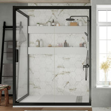 Душевой уголок Stworki Эстерсунд DE019R90160200 160 x 90 см, профиль черный матовый, стекло прозрачное, 3GW182TTKK000