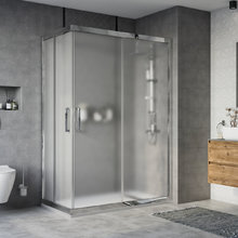 Душевой уголок Stworki Карлстад DE019RC80140200 140 x 80 см, профиль хром глянцевый, стекло матовое, 3GW140TTKK000