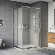 Душевой уголок Stworki Карлстад DE019RC90110200 110 x 90 см, профиль хром глянцевый, стекло матовое, 3GW138TTKK000