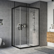 Душевой уголок Stworki Карлстад DE019RC90120200BLK 120 x 90 см, профиль черный матовый, стекло матовое, 3GW069TTKK000