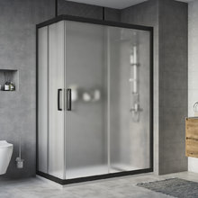 Душевой уголок Stworki Карлстад DE019RC80140200 140 x 80 см, профиль черный матовый, стекло матовое, 3GW132TTKK000