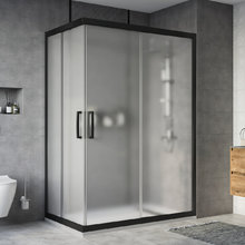Душевой уголок Stworki Карлстад DE019RC90140200 140 x 90 см, профиль черный матовый, стекло матовое, 3GW133TTKK000
