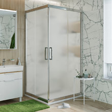 Душевой уголок Stworki Дублин DE019SC100100200 100 x 100 см, профиль хром глянцевый, стекло матовое, 3GW115TTKK000