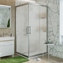 Душевой уголок Stworki Дублин DE019SC120120200 120 x 120 см, профиль хром матовый, стекло матовое, 3GW105TTKK000