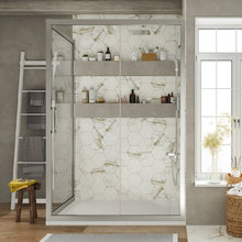 Душевой уголок Stworki Эстерсунд DE019R80160200 160 x 80 см, профиль хром матовый, стекло прозрачное, 3GW179TTKK000