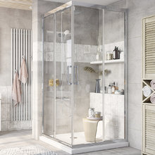 Душевой уголок Stworki Дублин DE019SC9595200CH 95 x 95 см, профиль хром глянцевый, стекло прозрачное, 3GW048TTKK000