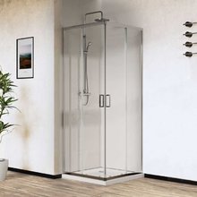 Душевой уголок Vincea City, 90 x 90 см, дверь раздвижная, стекло прозрачное, профиль хром, VSS-5CT900CL