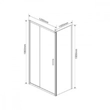 Душевой уголок Vincea Garda VSR-1G1012CL, 120 x 100 см, прямоугольный, дверь раздвижная, стекло прозрачное, хром