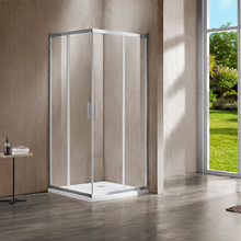 Душевой уголок Vincea Garda VSS-1G800CL, 80 x 80 см, квадратный, дверь раздвижная, стекло прозрачное, хром