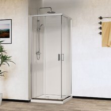 Душевой уголок Vincea City, 100 x 90 см, стекло прозрачное, профиль хром, VSS-5CT9010CL