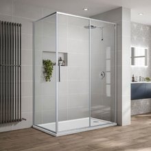 Душевой уголок Vincea Slim-U 120 x 90 см, стекло прозрачное, профиль хром, VSR-2SU9012CL