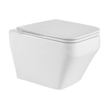 Подвесной унитаз безободковый Point Аврора PN41101, крышка микролифт, цвет белый