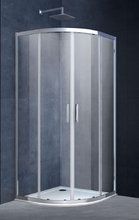 Душевой уголок Vincea Alpha VSQ-3AL 80 x 80 см четверть круга, дверь раздвижная, стекло прозрачное, хром, VSQ-3AL800CL