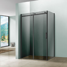 Душевой уголок Vincea Como VSR-1C 120 x 90 см прямоугольный, дверь раздвижная, стекло тонированное, черный, VSR-1C9012CGB