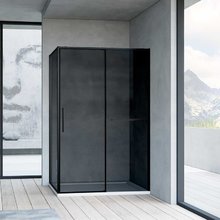 Душевой уголок Vincea Slim Soft, 120 x 90 см, стекло тонированное, профиль черный, VSR-1SS9012CGB