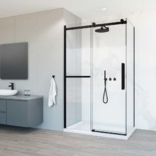 Душевой уголок Vincea Como Soft, 110 x 80 см, стекло прозрачное, профиль черный, VSR-1CS8011CLB