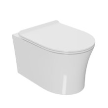 Подвесной унитаз безободковый Point Вега PN41711, крышка микролифт, цвет белый