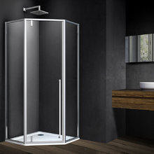 Душевой уголок Vincea Penta VSP-3P 100 x 100 см пятиугольный, дверь распашная, стекло прозрачное, хром, VSP-3P100CL