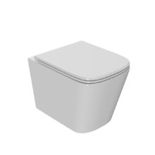 Подвесной унитаз безободковый Point Ника, крышка микролифт, белый, PN41081