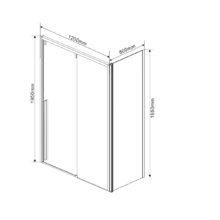Душевой уголок Vincea Lugano VSR-1L8012CL-1, 120 x 80 см, прямоугольный, дверь раздвижная, стекло прозрачное, хром