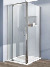 Душевой уголок Vincea Intra VSR-1I901090CL, 90/100 x 90 см, прямоугольный, дверь распашная, стекло прозрачное, хром