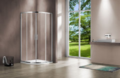 Душевой уголок Vincea Garda VSQ-1G800CL, 80 x 80 см, четверть круга, дверь раздвижная, стекло прозрачное, хром